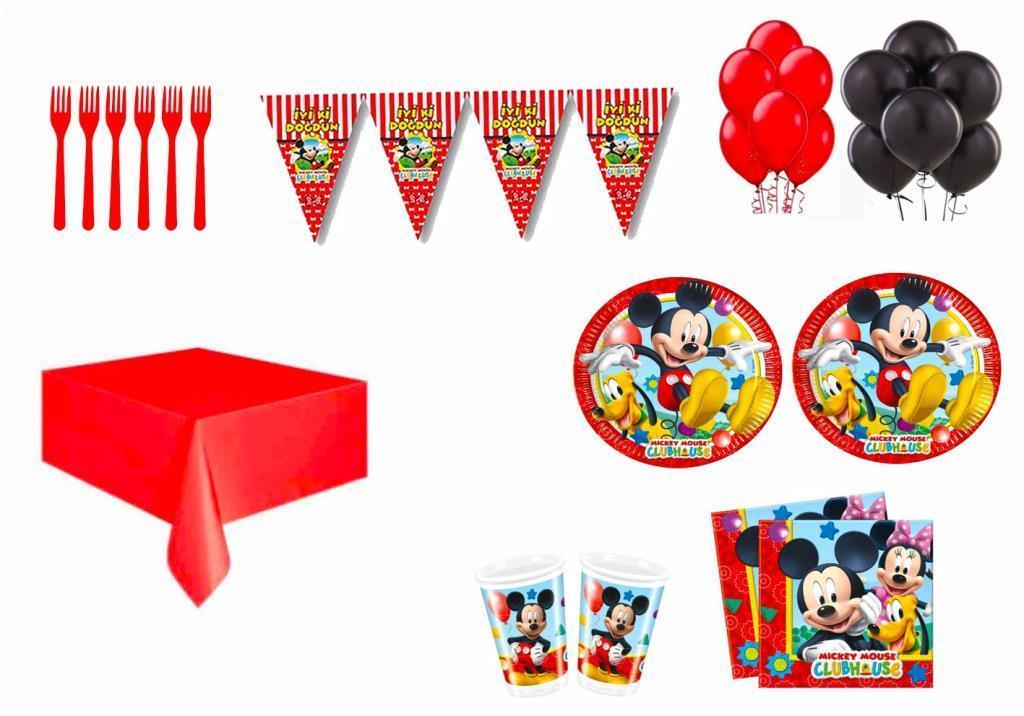 MİCKEY MOUSE PARTİ SET ( 16 KİŞİLİK )