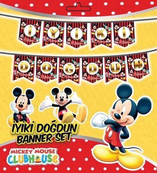 MİCKEY MOUSE İYİ Kİ DOGDUN YAZISI