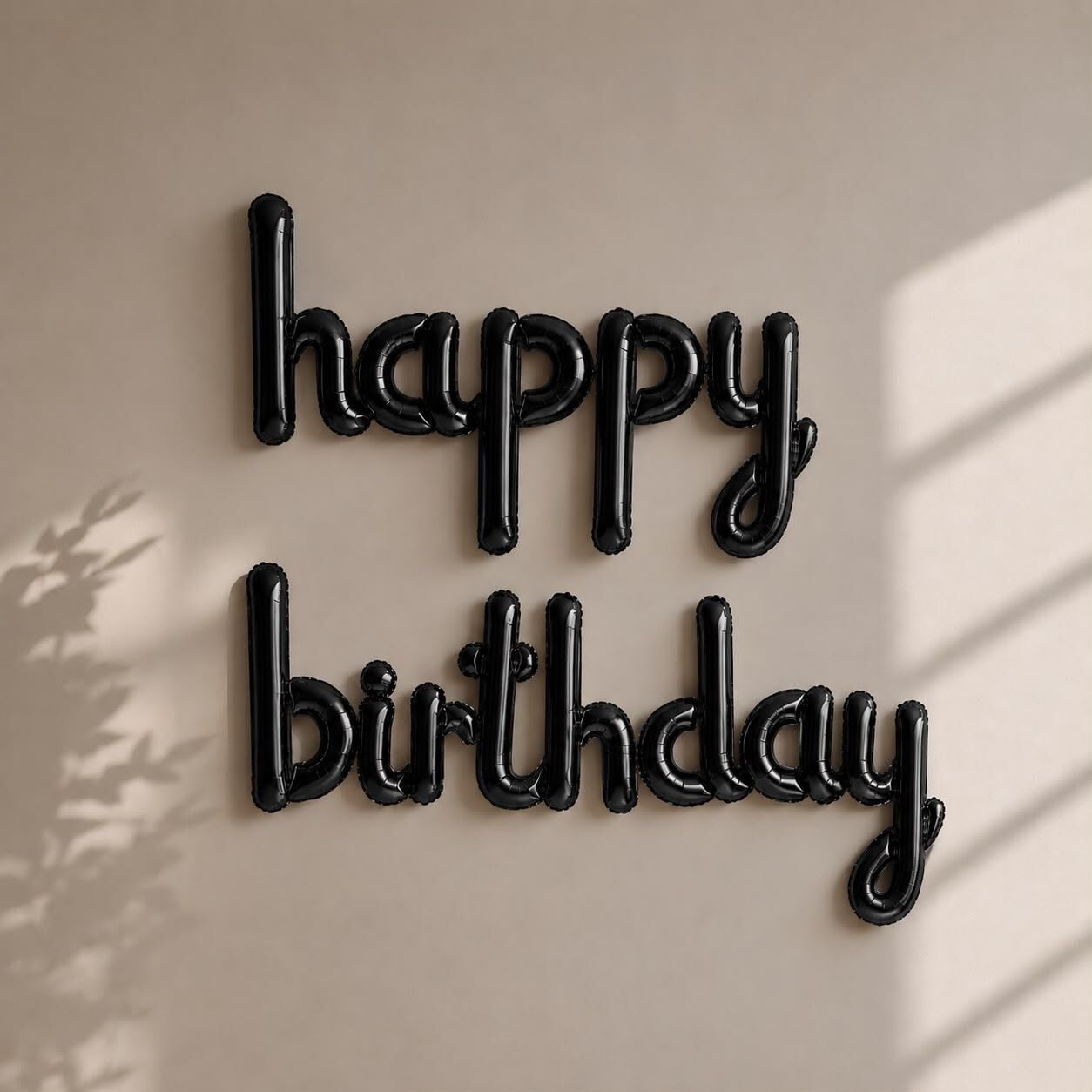 Siyah İmza Happy Birthday Balon