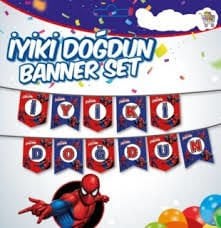 ÖRÜMCEK ADAM İYİ Kİ DOGDUN YAZISI