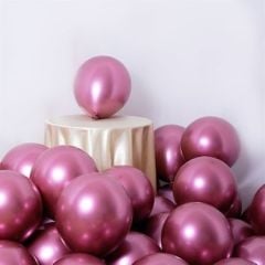 Pembe Krom Balon 5 Adet