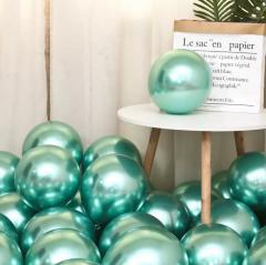 Mint Yeşili Krom Balon 5 Adet