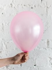 Pembe Metalik Balon 10 Adet