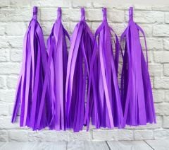 Mor Kağıt Sıralı Püskül  5 Adet