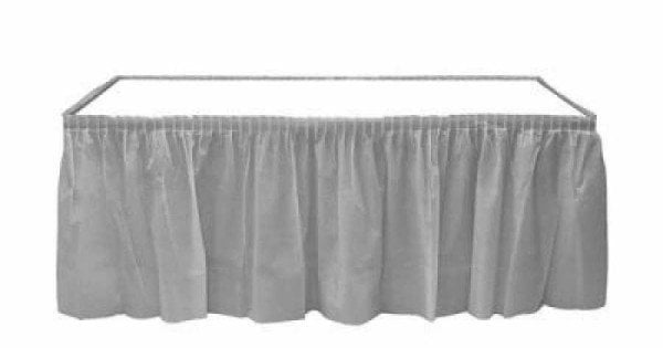 Gümüş Plastik Masa Eteği 75x420
