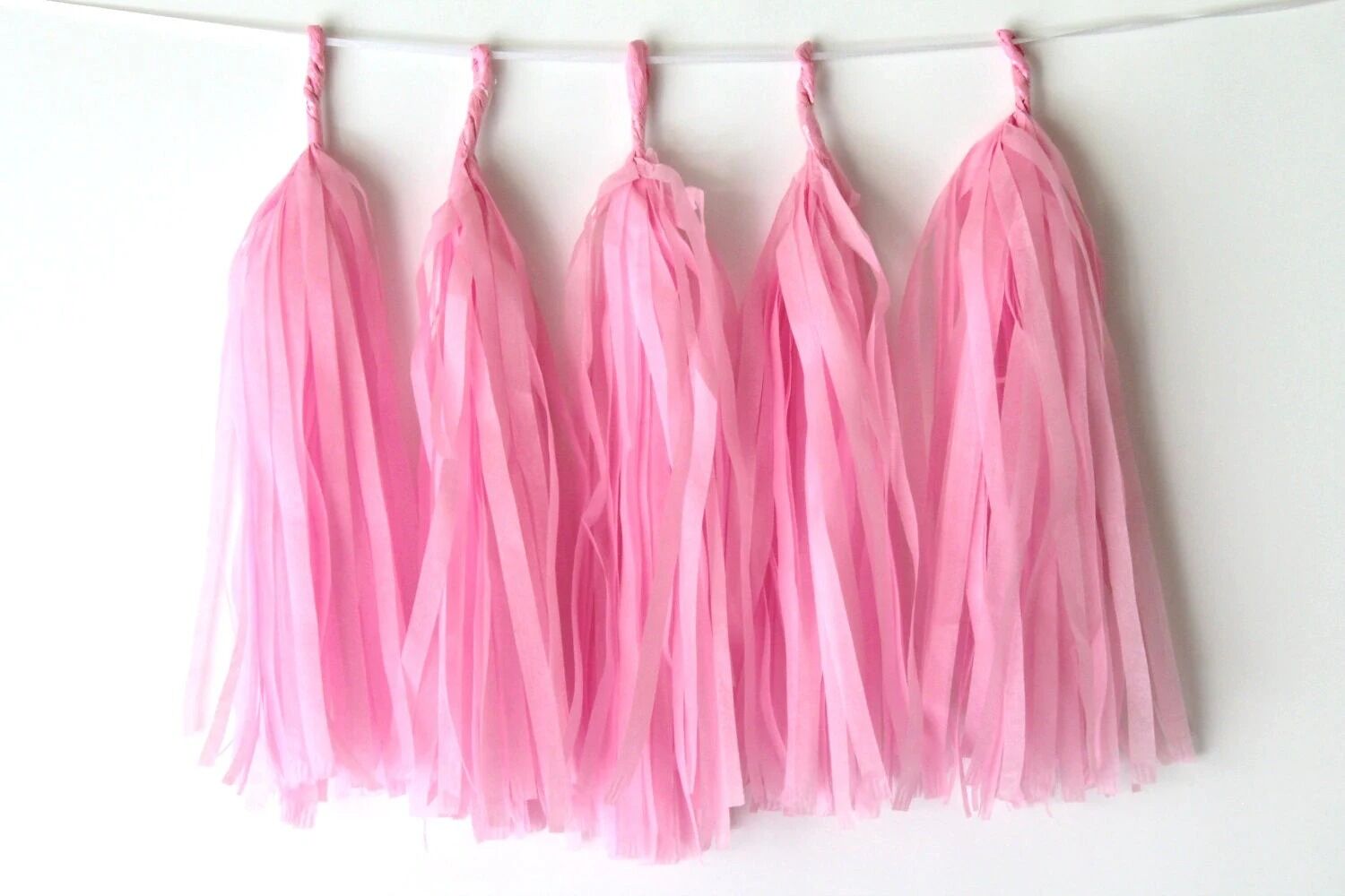 Pembe Kağıt Sıralı Püskül 5 Adet