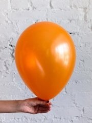 Turuncu Metalik Balon 10 Adet