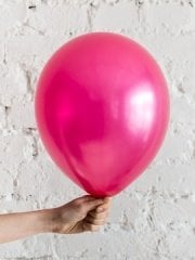 Fuşya Metalik Balon 10 Adet