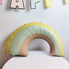 Sarı Retro Gökkuşagı Folyo Balon