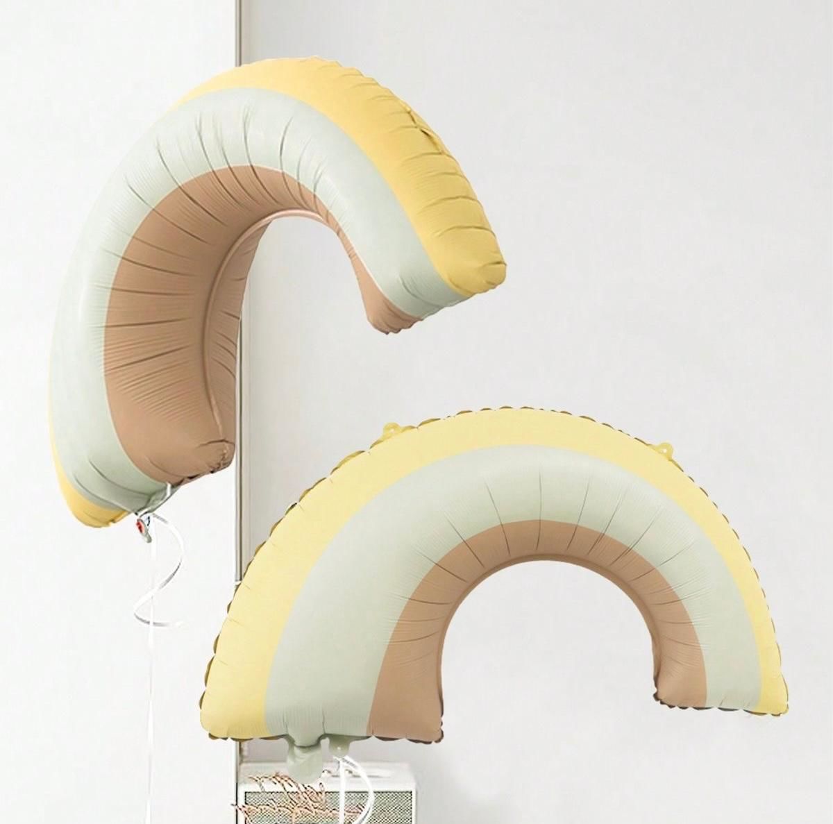 Sarı Retro Gökkuşagı Folyo Balon
