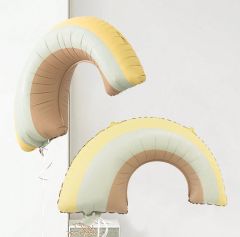 Sarı Retro Gökkuşagı Folyo Balon