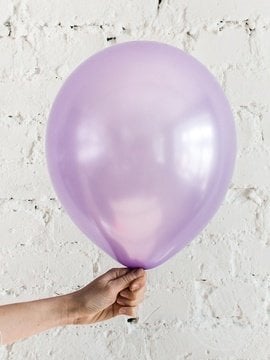 Lila Metalik Balon 10 Adet