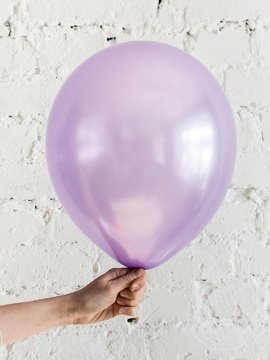 Lila Metalik Balon 10 Adet