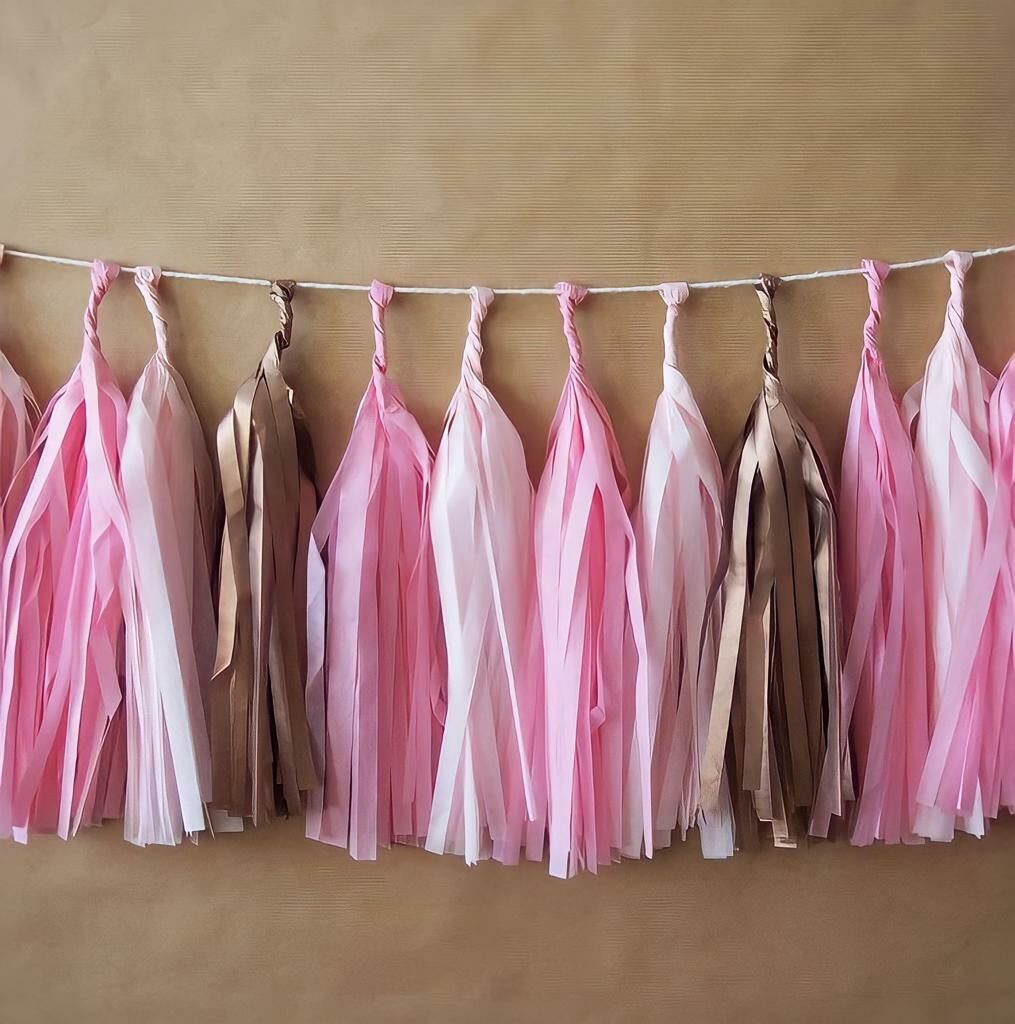 Pembe Kahve Fuşya Püskül Kit