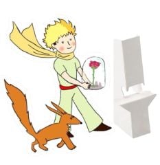 Küçük Prens Ve Tilki Ayaklı Maket Pano