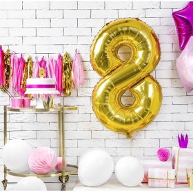 100CM 8 GOLD RAKAM BALON