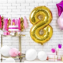 100CM 8 GOLD RAKAM BALON