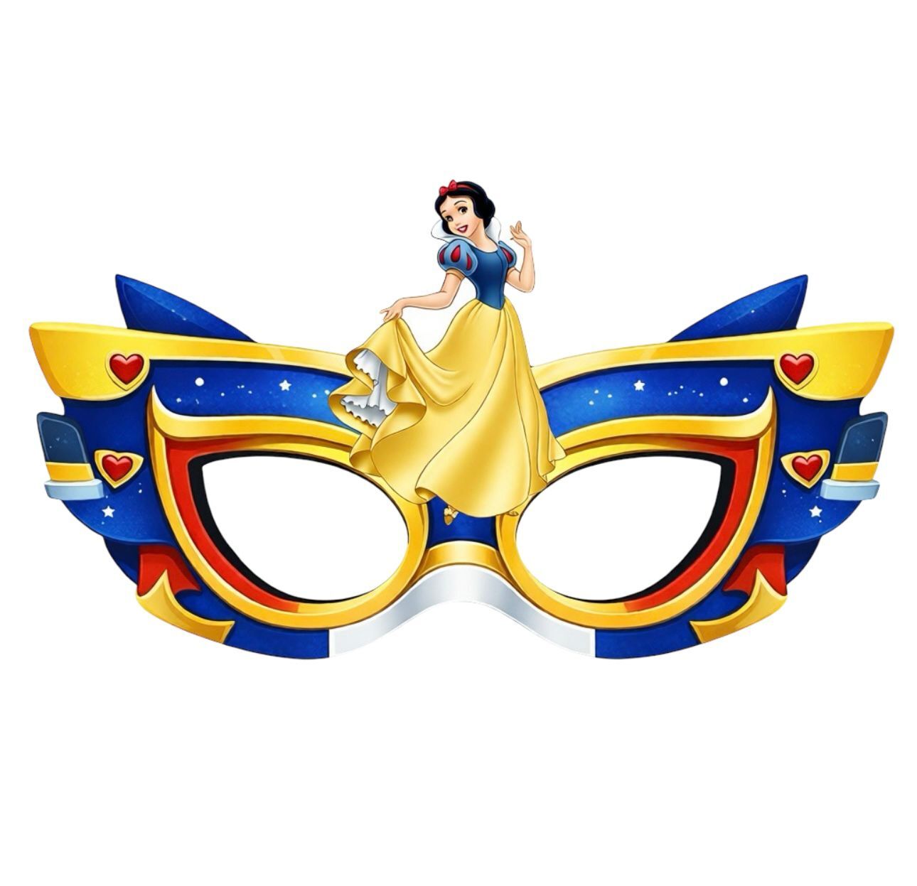 Pamuk Prenses Karton Maske 6 Adet