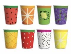 Meyve Temalı Karton Bardak 8 Adet