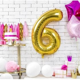 100CM 6 GOLD RAKAM BALON