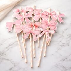 Fiyonk Fiğürlü Kağıt Pipet 10 Adet