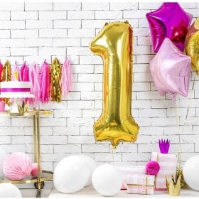 100CM 1 GOLD RAKAM BALON