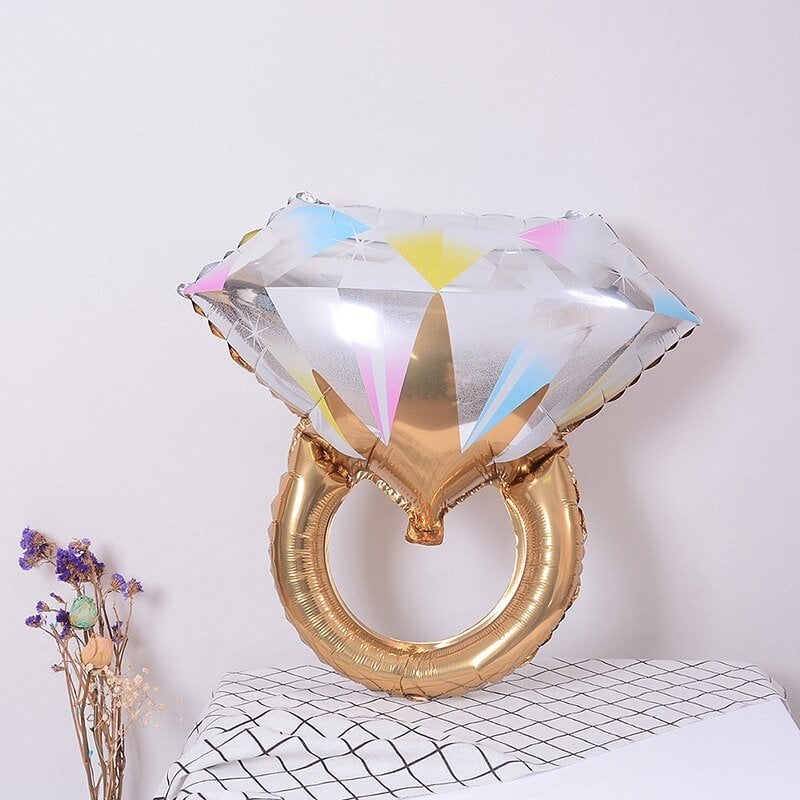 Gold Tektaş Yüzük Folyo Balon