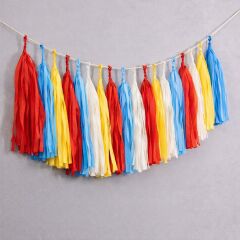 Kırmızı Mavi Sarı Beyaz Püskül Kit