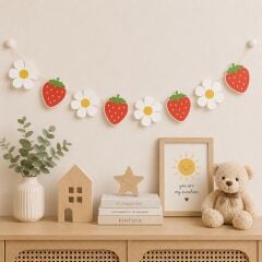 Çilek Teması Dekoratif Banner