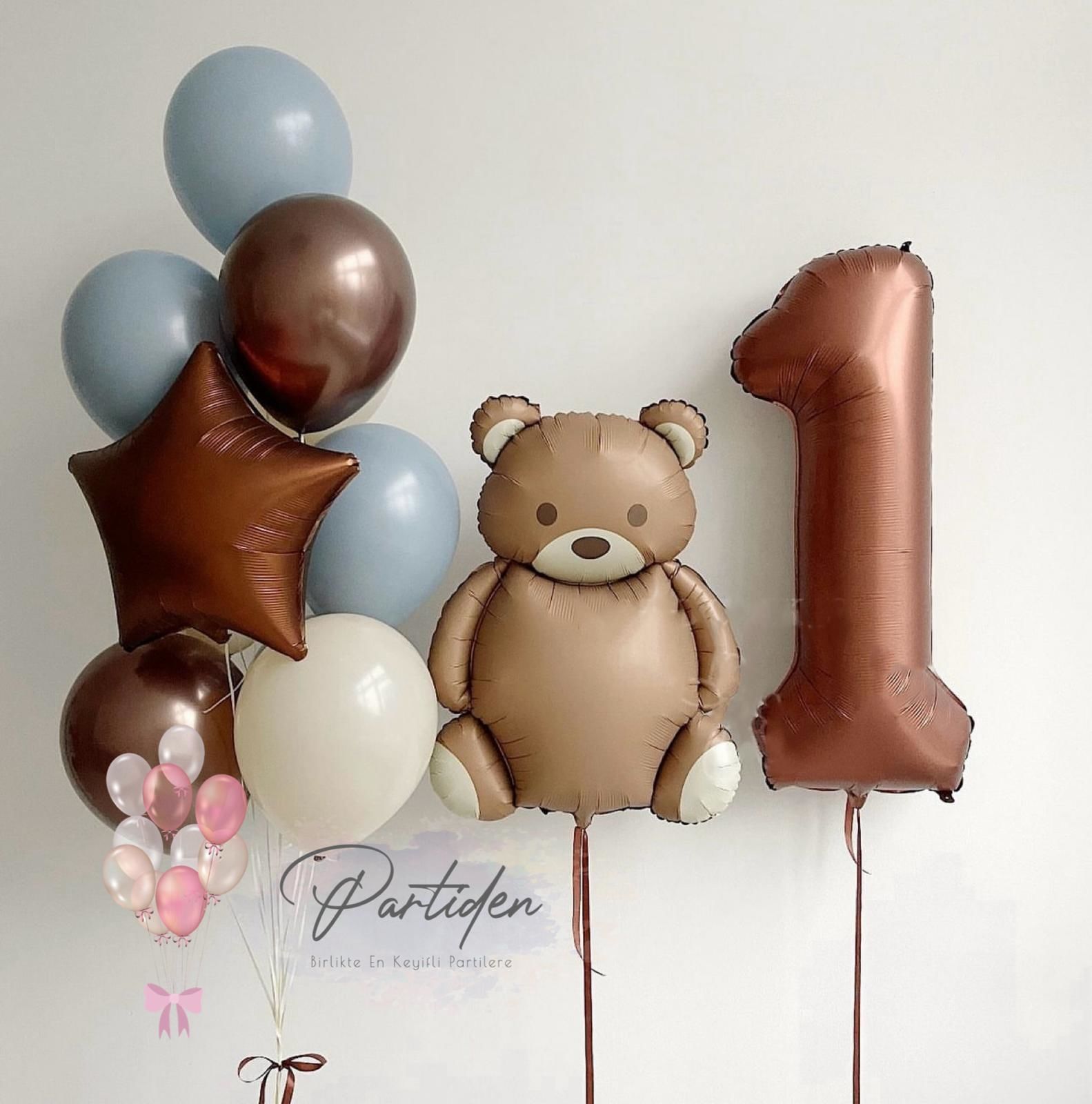 Retro Ayıcık Balon Demeti