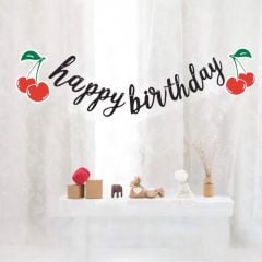 Kiraz İtalik Happy Birthday Yazısı