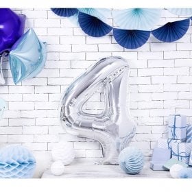 100CM 4 GÜMÜŞ RAKAM BALON
