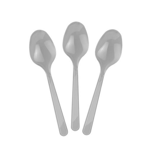 Gümüş Plastik Kaşık 24 Adet