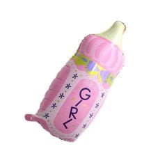Pembe Biberon Folyo Balon