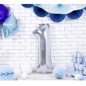 100CM 1 GÜMÜŞ RAKAM BALON