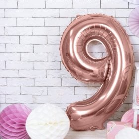 100CM 9 ROSEGOLD RAKAM BALON