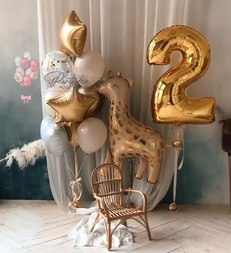 Zürafa Antik Balon Demeti