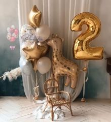 Zürafa Antik Balon Demeti