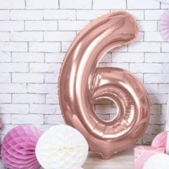 100CM 6 ROSEGOLD RAKAM BALON
