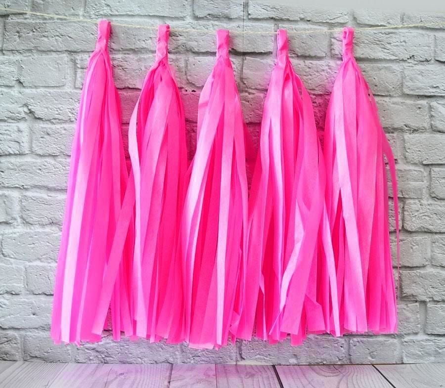 Fuşya Sıralı Püskül 5 Adet