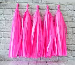 Fuşya Sıralı Püskül 5 Adet