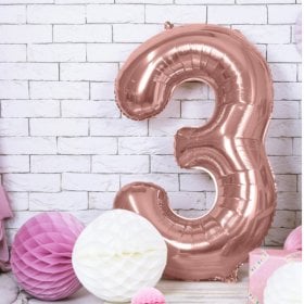 100CM 3 ROSEGOLD RAKAM BALON