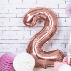 100CM 2 ROSEGOLD RAKAM BALON