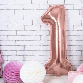 100CM 1 ROSEGOLD RAKAM BALON