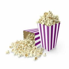 Mor Çizgili Mısır Popcorn Kutusu 8 Adet