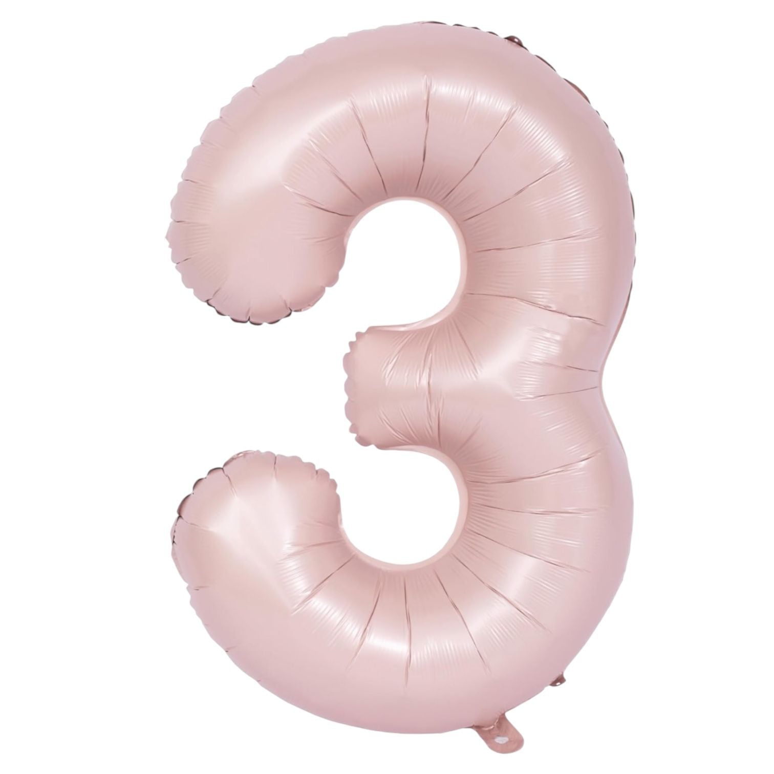 3 Saten Pembe Rakam Folyo Balon