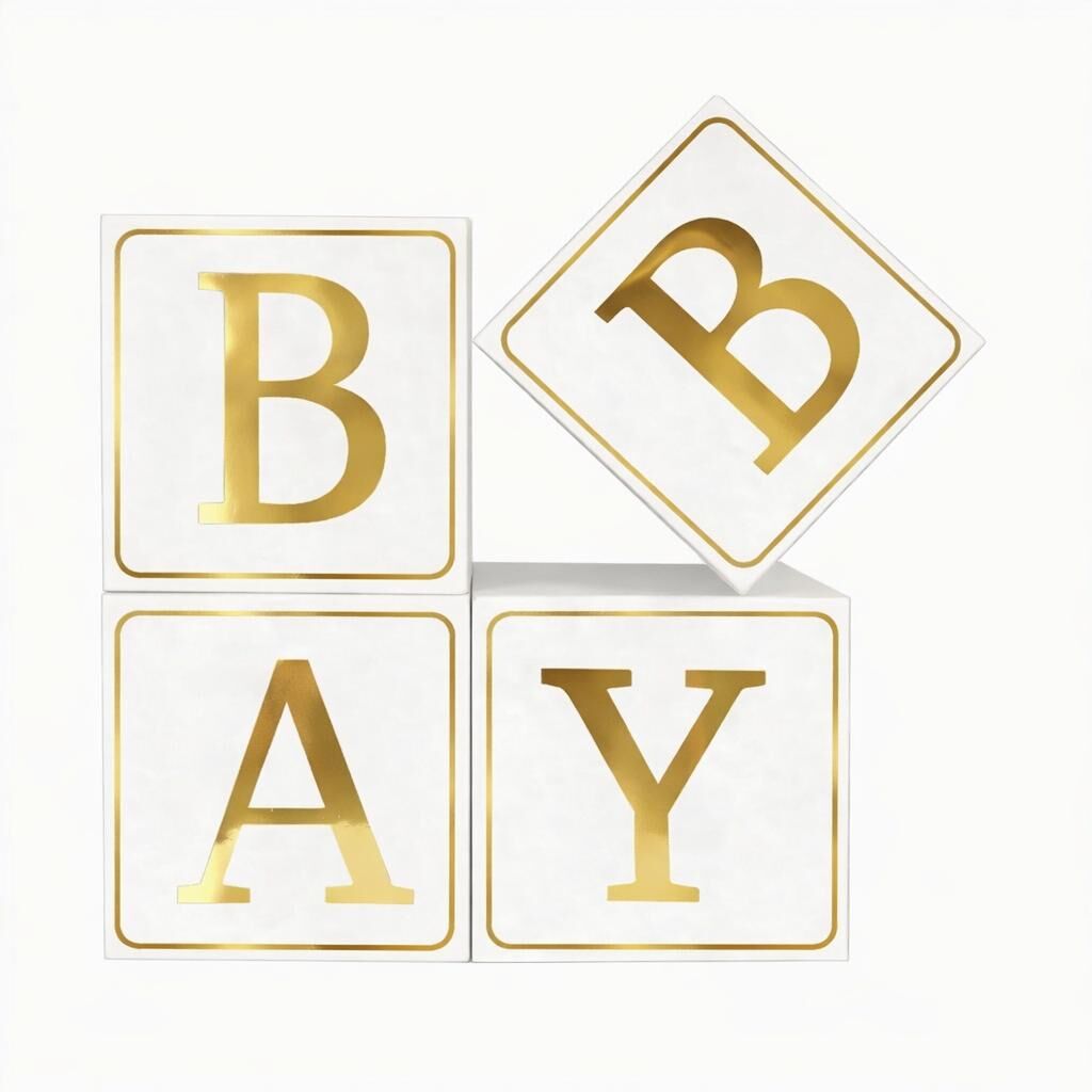 Beyaz Altın Baby Balon Kutusu 4 Adet