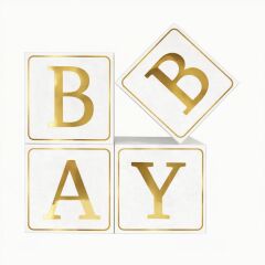 Beyaz Altın Baby Balon Kutusu 4 Adet