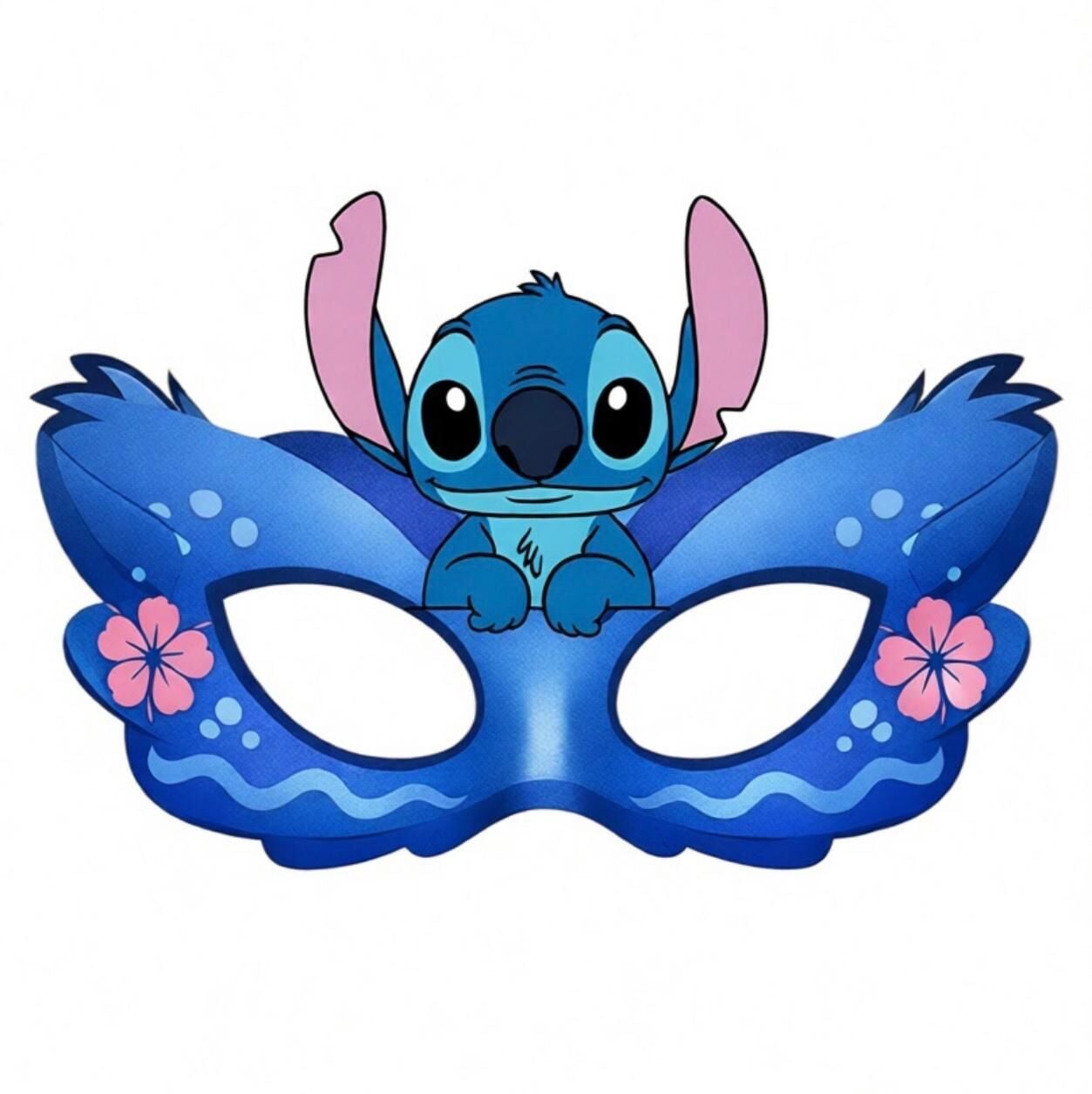 Stitch Karton Parti Maske 6 Adet