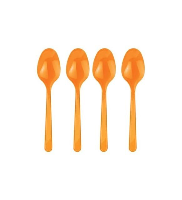 Turuncu Plastik Kaşık 24 Adet